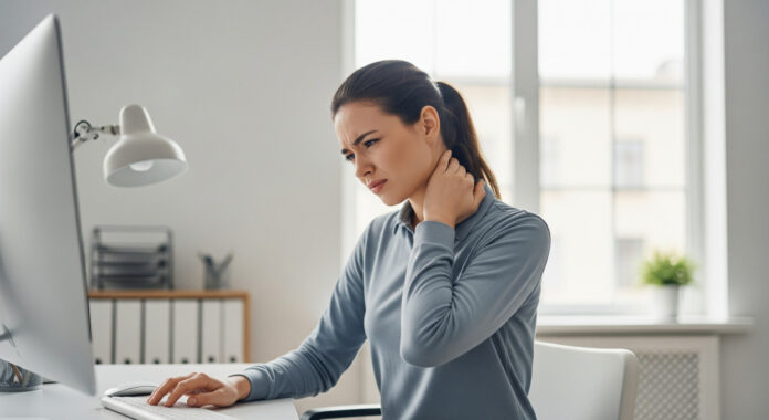 cómo evitar contracturas cuello si trabajas con el ordenador